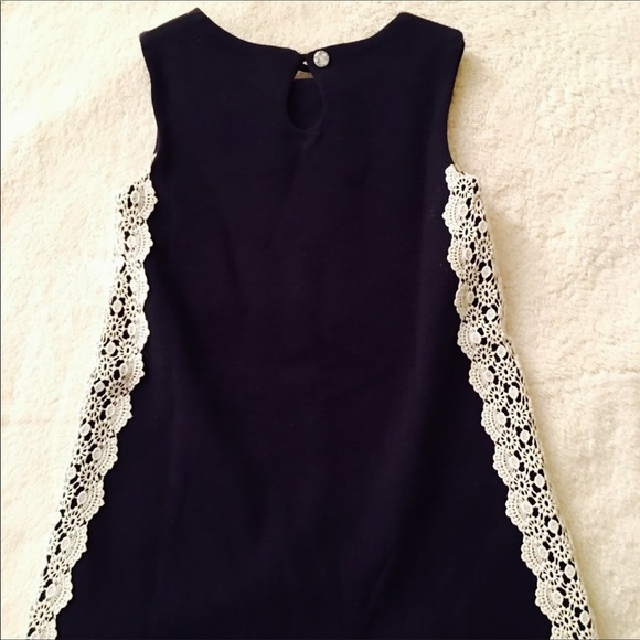 Hartstrings Navy Knit Dress, Lace, 18 mo. - Picture 5 of 6